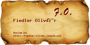 Fiedler Olivér névjegykártya