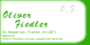 oliver fiedler business card